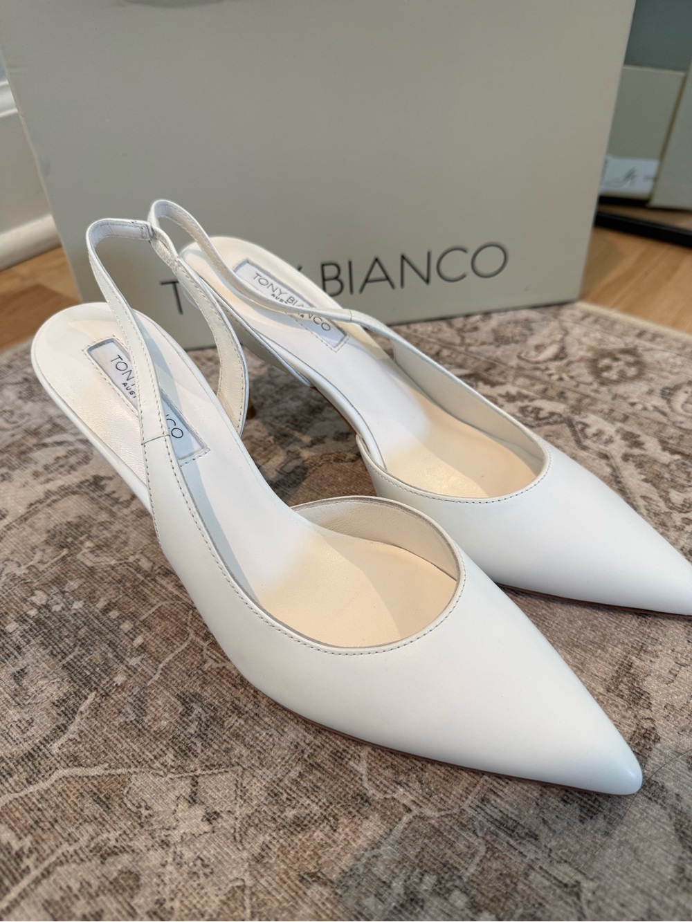 Tony Bianco Women’s White Peta Milk Capretto Slingback Pump